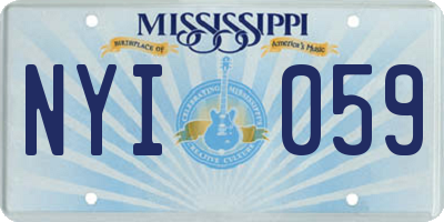 MS license plate NYI059