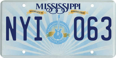 MS license plate NYI063