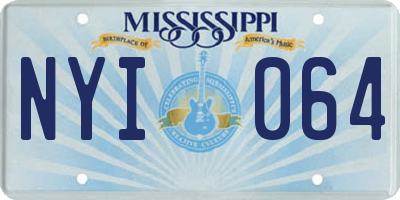 MS license plate NYI064