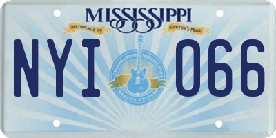 MS license plate NYI066