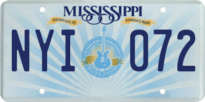 MS license plate NYI072
