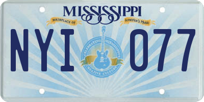 MS license plate NYI077