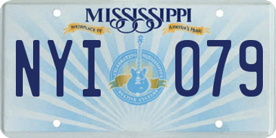 MS license plate NYI079