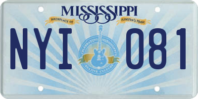 MS license plate NYI081