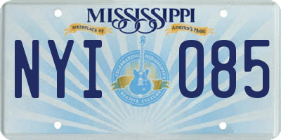 MS license plate NYI085