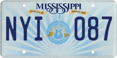 MS license plate NYI087
