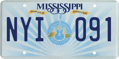 MS license plate NYI091