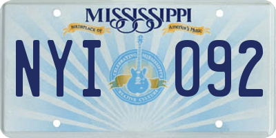 MS license plate NYI092