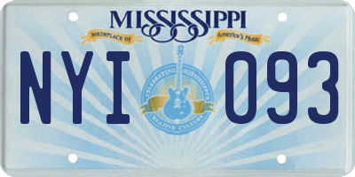 MS license plate NYI093