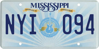 MS license plate NYI094