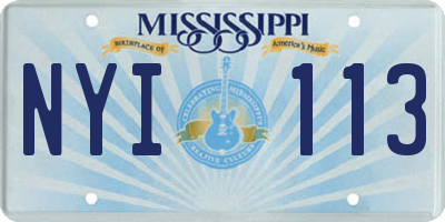 MS license plate NYI113