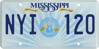 MS license plate NYI120