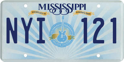 MS license plate NYI121