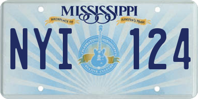 MS license plate NYI124