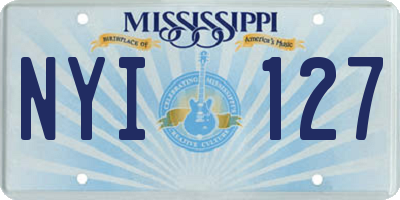 MS license plate NYI127
