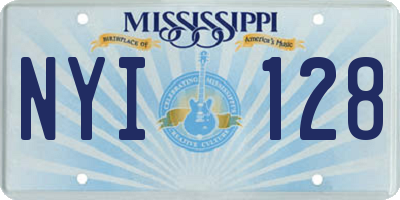 MS license plate NYI128
