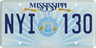 MS license plate NYI130