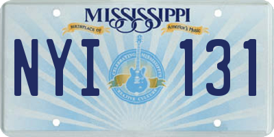MS license plate NYI131