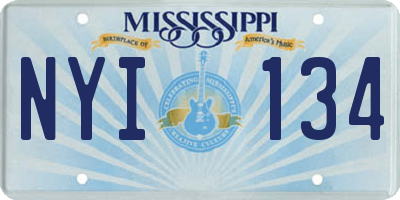 MS license plate NYI134