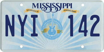 MS license plate NYI142