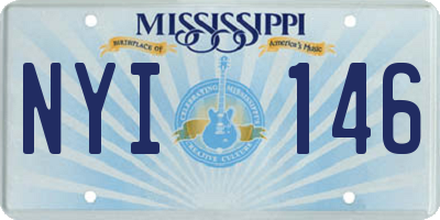 MS license plate NYI146
