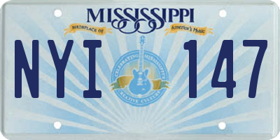MS license plate NYI147