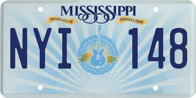 MS license plate NYI148