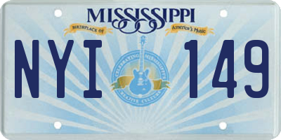 MS license plate NYI149