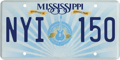 MS license plate NYI150