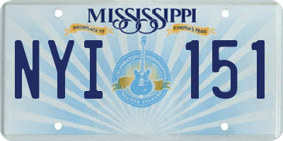 MS license plate NYI151