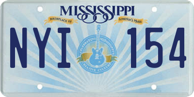 MS license plate NYI154