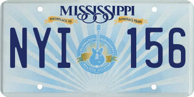 MS license plate NYI156