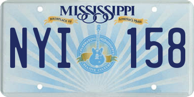 MS license plate NYI158