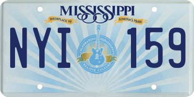 MS license plate NYI159