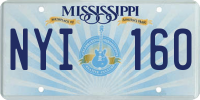 MS license plate NYI160