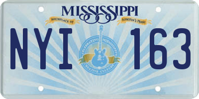 MS license plate NYI163