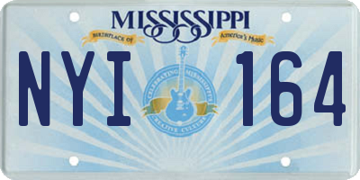 MS license plate NYI164