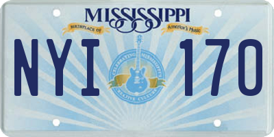 MS license plate NYI170