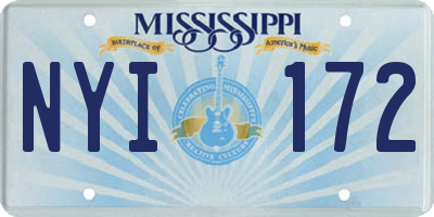 MS license plate NYI172