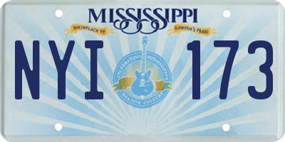 MS license plate NYI173