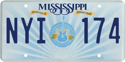 MS license plate NYI174