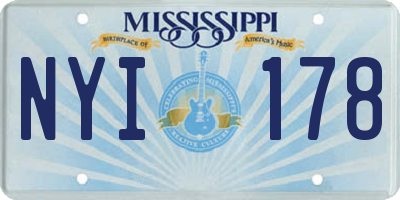 MS license plate NYI178