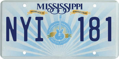 MS license plate NYI181