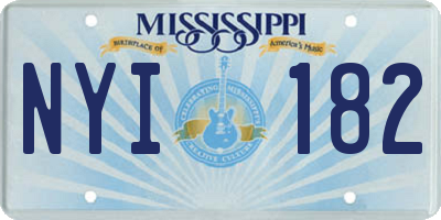 MS license plate NYI182