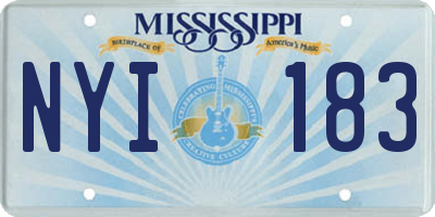 MS license plate NYI183