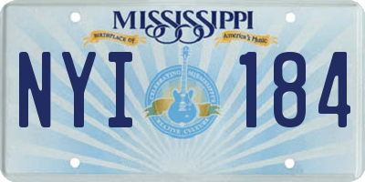 MS license plate NYI184