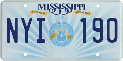 MS license plate NYI190