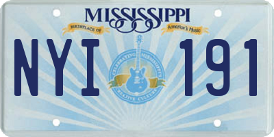 MS license plate NYI191