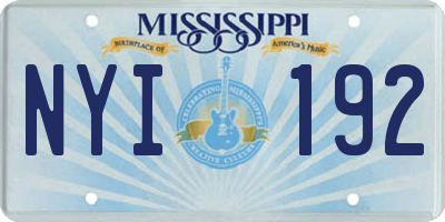 MS license plate NYI192