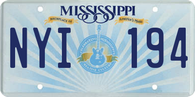 MS license plate NYI194